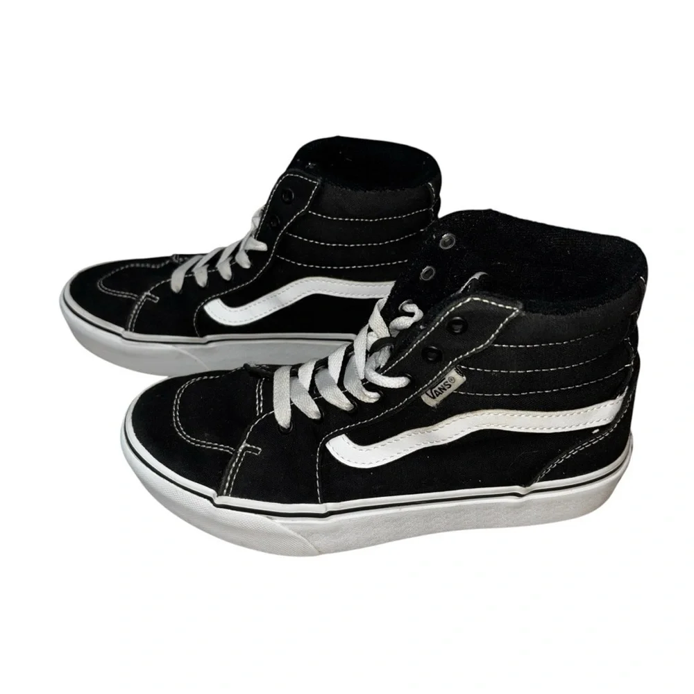 VANS Off the Wall Big Kids Size 4 Filmore Sk8-Hi Skateboarding Sneakers Black